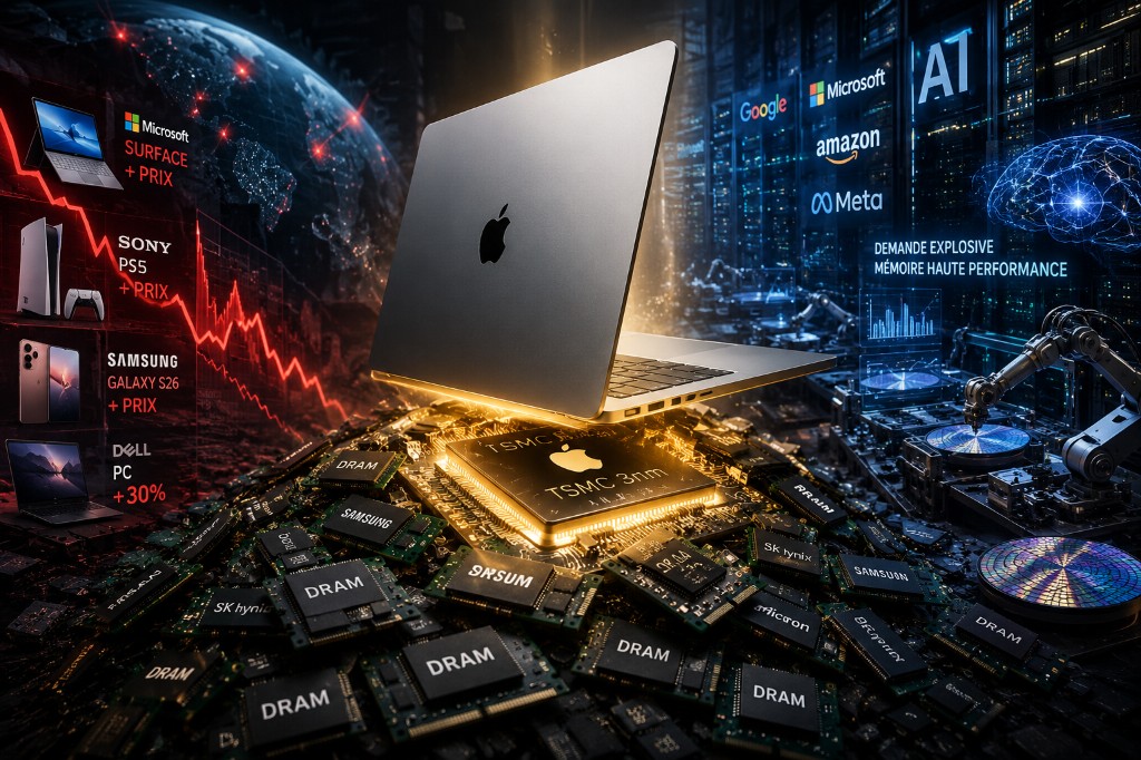 MacBook Néo, crise DRAM, demande IA et stratégie Apple TSMC